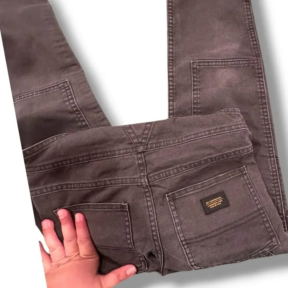 Kids REI Charcoal overalls with adjustable straps